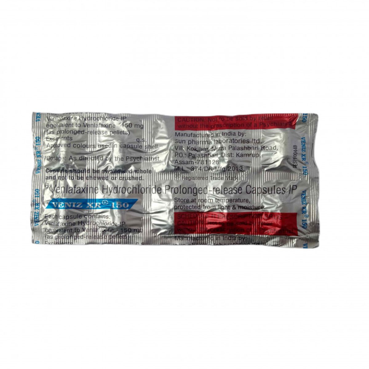 Veniz Xr 150 mg Sun Pharmaceuticals Industries