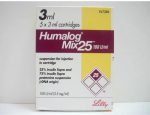 Humalog Mix 25 100IU Cartridges Eli Lilly
