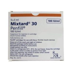 Mixtard 30 Penfill 100 IU Novo Nordisk