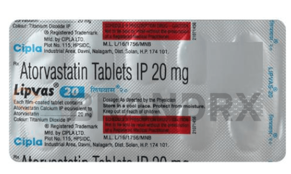 Lipvas 20 mg Cipla