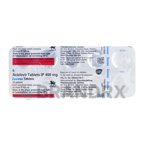Zovirax 400 mg Glaxosmithkline