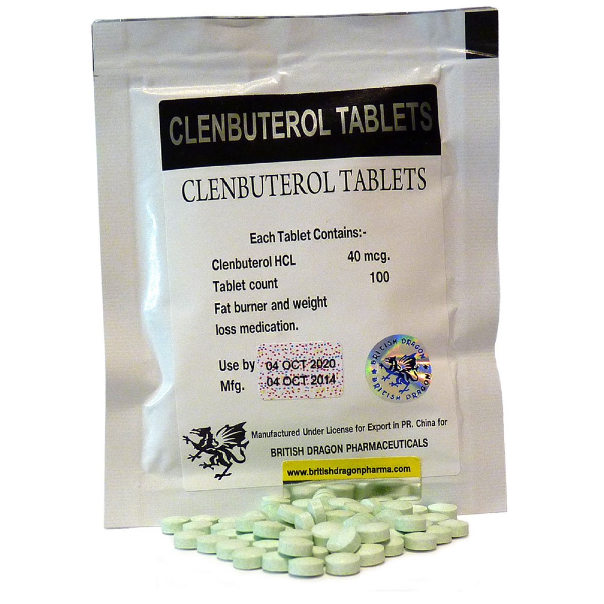 Clenbuterol Tablets 0,025mg British Dragon