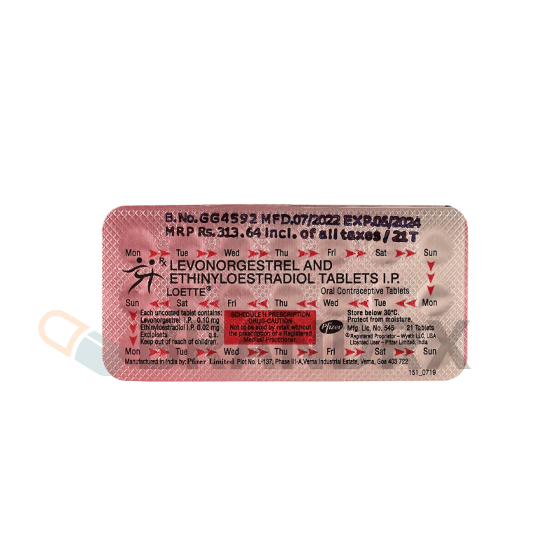 Loette 0.1/0.02 mg Wyeth Ltd.