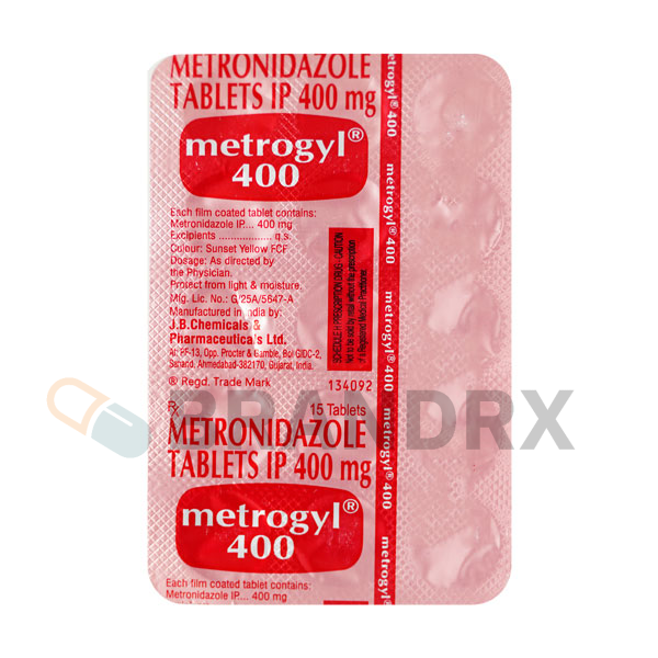Metrogyl 400 mg J.B. Chemicals & Pharmaceuticals Ltd.