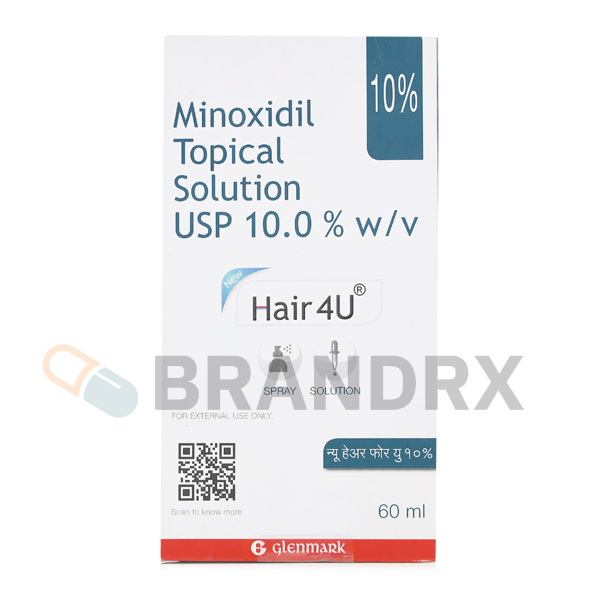 Hair4U Spray and Solution 10% Glenmark Pharmaceuticals Ltd. - Image 3