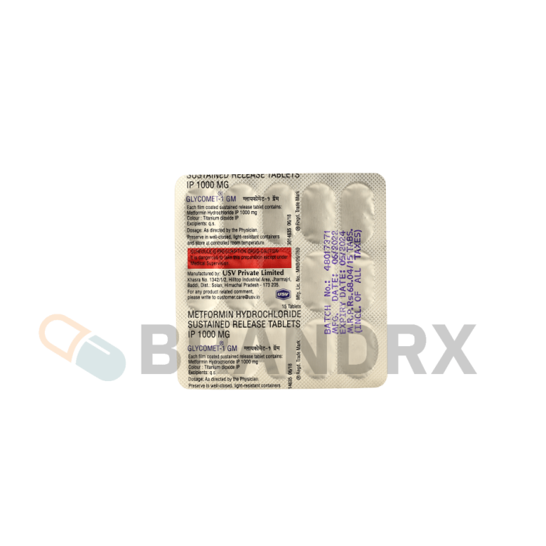 Glycomet SR 1000 mg USV Private Ltd. - Image 3