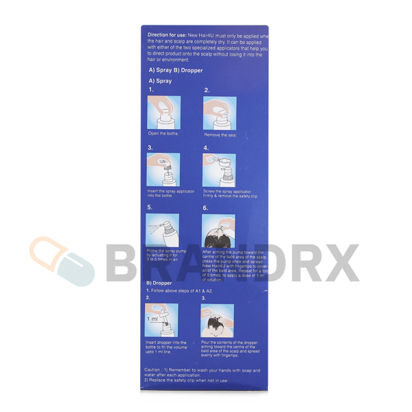 Hair4U Spray and Solution 5% Glenmark Pharmaceuticals Ltd. - Image 3